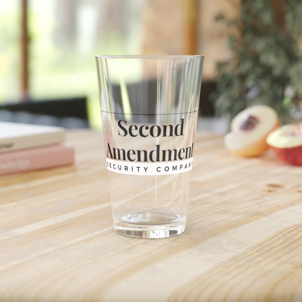 Second Amendment Security Pint Glass, 16oz